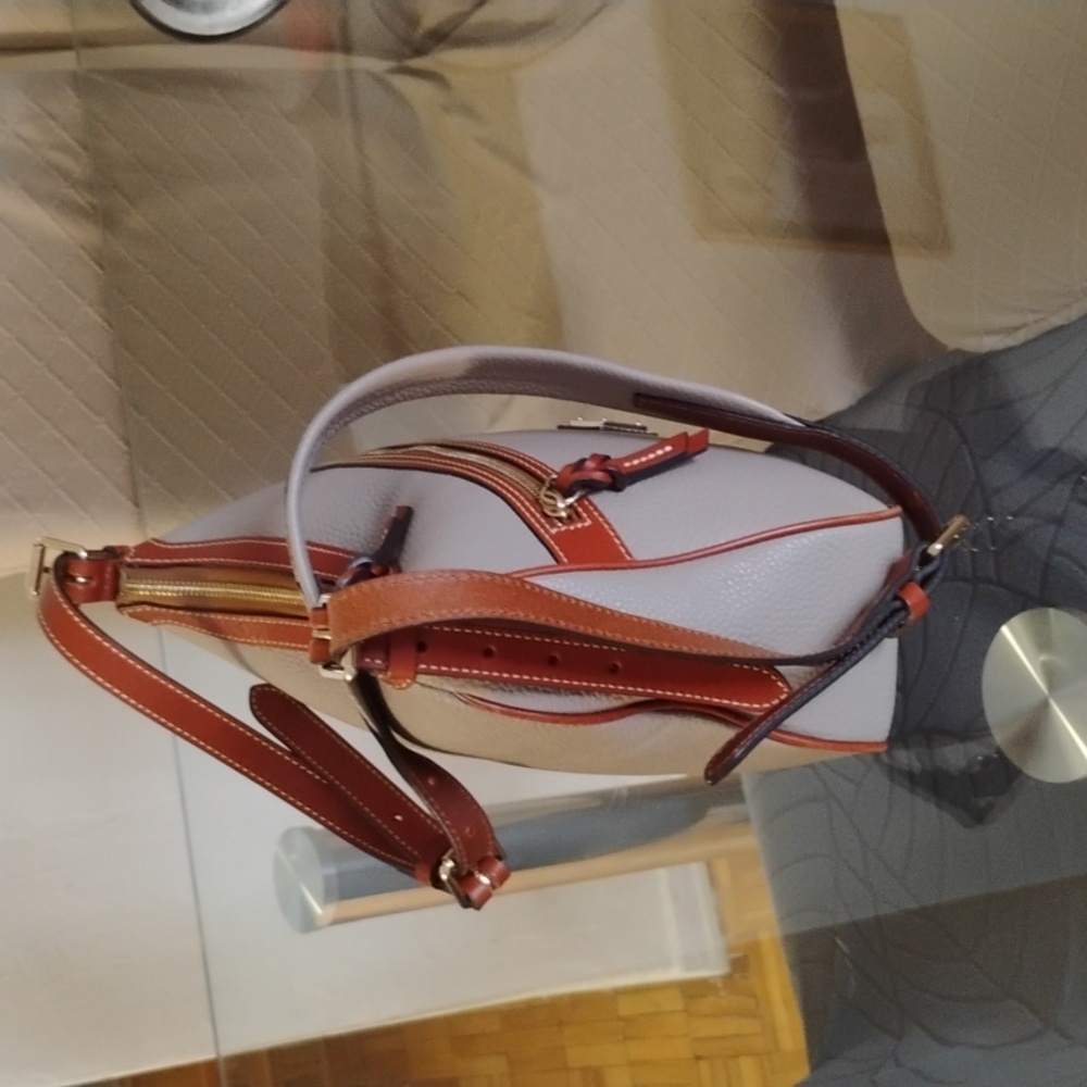 Dooney & Bourke Taupe and Brown Crossbody Bag - Picture 3 of 7